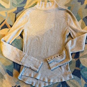 We The Free Light Gray Knit turtleneck thermal size medium